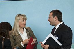 MEPs Piotr Borys and Lidia Geringer de Oedenberg 